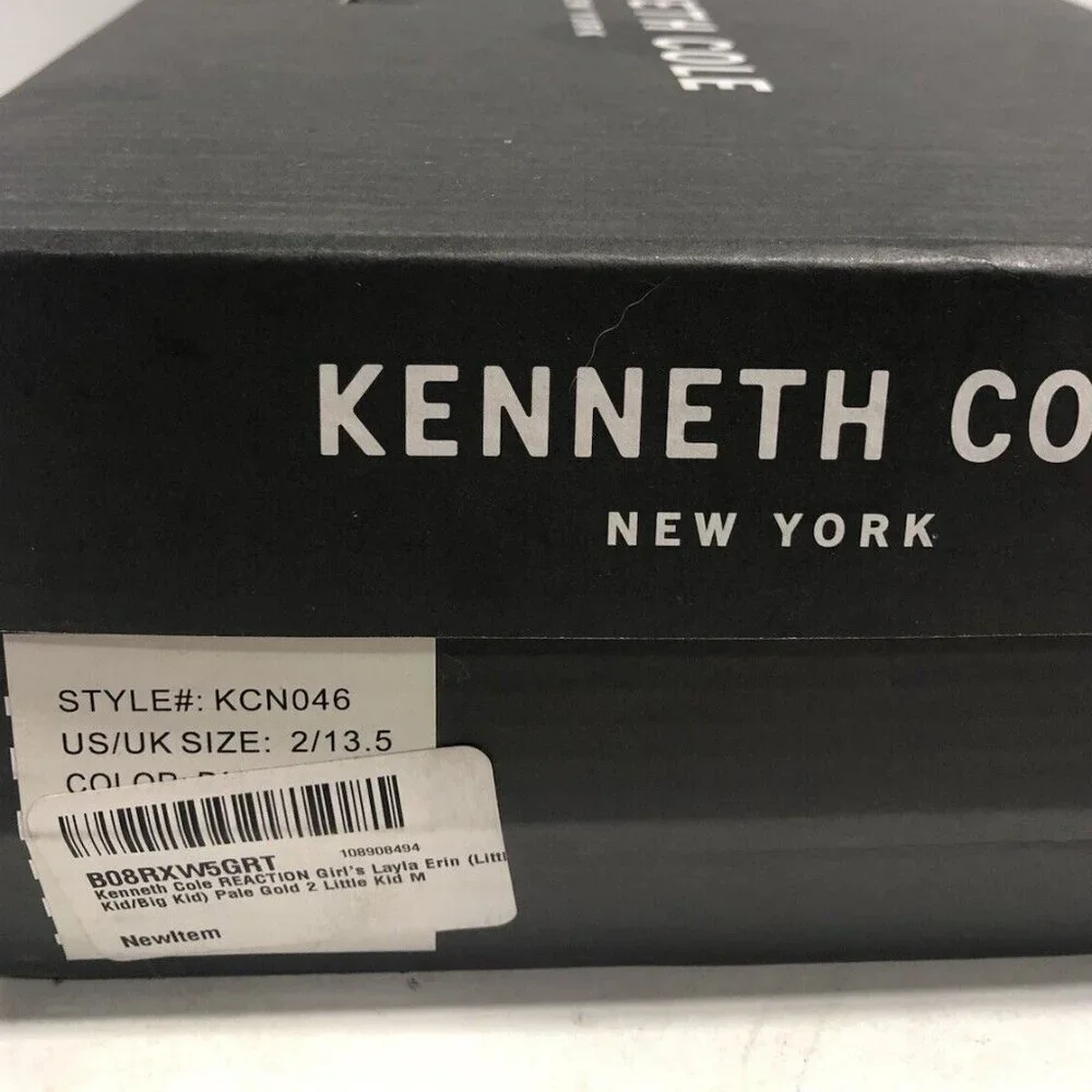 Kenneth Cole Big Kids’ Layla Erin, Ankle Strap Sandals, Girls’ Size 2M
